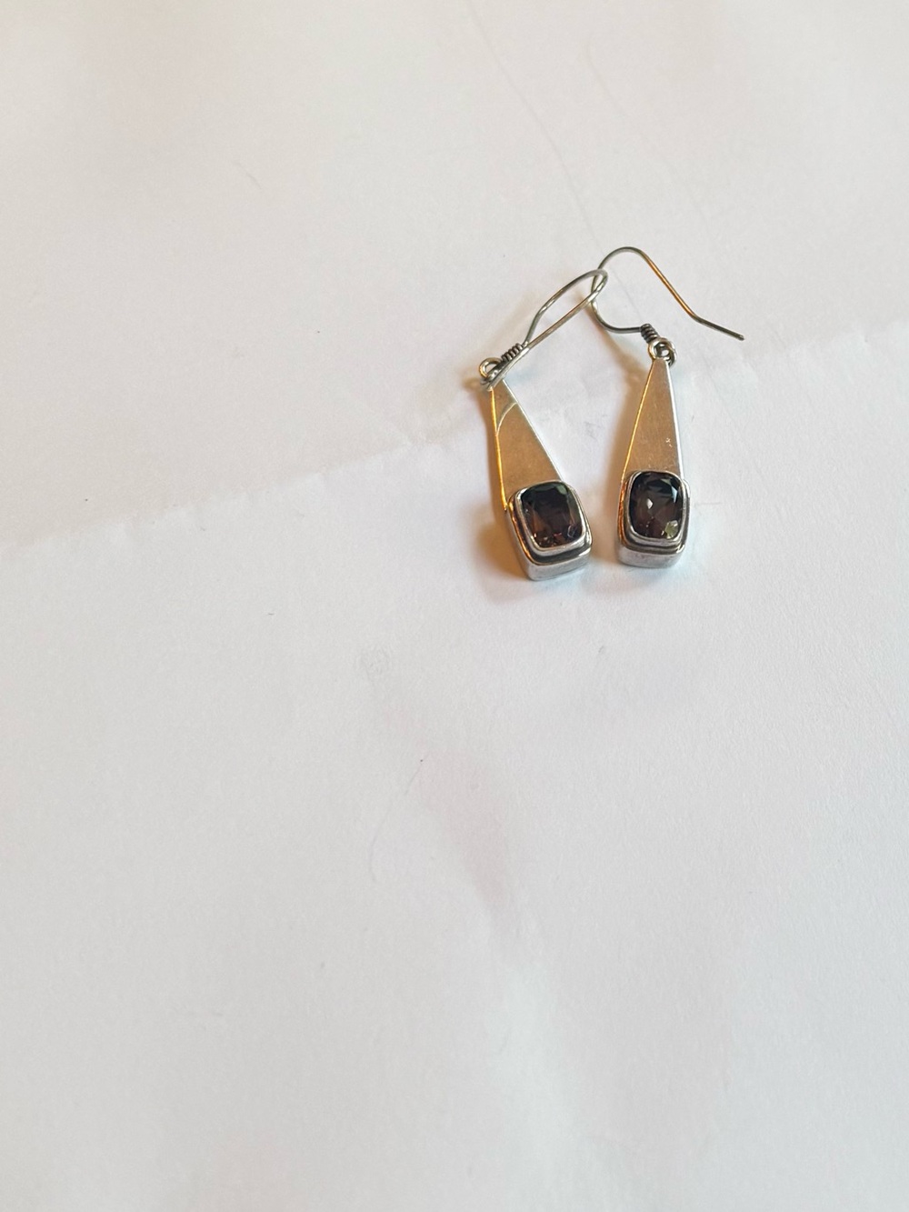 Sajen 925 Sterling Silver Smoky Quartz Dangle Earrings